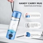 Aiwaylar Hydrogen Water Bottle - Portable, Rechargeable, LED Timer,3 Work Mode, Aluminum and Glass,360ML,Hydrogen Water Ionizer Machine with PEM/SPE Technology, Suitable for Office,Home,Gym Outdoor - Image 7