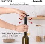 WOTOR Wine Stoppers Vacuum, Silicone Wine Saver & Preserver, Reusable Bottle Sealer, Keep Fresh (Black, 12 Pieces) - Image 6