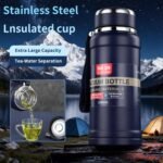 Tea tumbler with infuser Bottle – Leakproof Travel Mug 34 Oz, Tea Steeper for Hot & Cold Infusions, Leakproof Tumbler, Cold Brew, Portable,Stainless Steel water bottle - Image 3