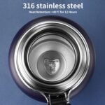 Tea tumbler with infuser Bottle – Leakproof Travel Mug 34 Oz, Tea Steeper for Hot & Cold Infusions, Leakproof Tumbler, Cold Brew, Portable,Stainless Steel water bottle - Image 4