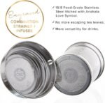 Sacred Lotus Love Insulated Bamboo Tea Travel Tumbler with Infuser, Strainer & Sleeve - For Hot Coffee or Cold, Stainless Steel Coffee Mug, Ideal Tea Gift Set, Keeps Beverages Hotter for Longer - Image 5