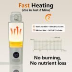 Portable Bottle Warmer for Travel – 15oz 316 Stainless Steel, 16000mAh Battery, Fast Heating & Precise Temp Control, Car Cup Fit, Long Battery Life, Perfect for Outdoor or On-The-Go Moms - Image 3