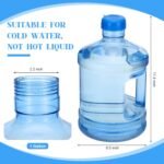 Hoolerry 2 Pieces Water Bottle 1 Gallon Round Plastic Water Jug with Handle Reusable Leak Proof Bottle for Gym Sports Office Daily Cold Liquids Drinking Use, Blue - Image 3