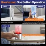 Hydrogen Water Bottle Generator, Portable Rechargeable aquahealth Hydrogen Water, Hydrogen Water Ionizer Machine, with SPE/PEM Technology, for Home Office Travel Fitness Drinking - Image 7