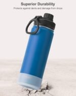 koodee 2 Pack Water Bottle 26 oz Stainless Steel Double Wall Vacuum Insulated Sports Water Bottle with Leakproof Spout Lid, BPA Free (Navy-Grass Green) - Image 5