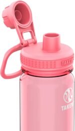 Takeya Tritan Sport Water Bottle with Spout Lid - BPA-Free & Dishwasher-Safe Water Bottle - Reusable Bottle with Lid Handle - Simple Leak-Proof Water Bottle - 24 oz, Flutter Pink - Image 3