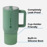 HydroJug Kids - 20 oz Insulated Kids Water Bottle with Flip Straw & Handle | Leak-Proof & Durable | Perfect for School, Sports, Lunch, Travel & Camp, Sage - Image 3