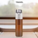 32 oz Glass Water Bottle with Tea Infuser reusable Tea Tumbler with Strainer portable Travel Mug with Sleeve for Loose Leaf Tea, Cold Brew Coffee, Infused Fruit Water (Blue) - Image 4