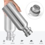 Volhoply 32oz Uninsulated Single Walled Water Bottle, Stainless Steel Reusable Water Bottles with Handle, BPA Free & Plastic Free 18/8 304 Metal Water Bottles for Camping, Hikers, Cyclists - Image 5
