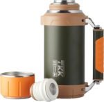 Large Coffee Vacuum for Hot Drinks Stainless Steel 2QT 64oz Insulated Bottle With Cup Handle Keeps Liquids Hot And Cold For Up To 24 For Outdoor Gathering Camping - Image 4