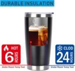 Pandance 20oz Stainless Steel Insulated Tumblers with Lid and Straw Bulk, Double Wall Vacuum Water Cups for Hot & Iced Coffee Drinks Travel Mug (Mix, 8 pack) - Image 4