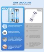 Hydrogen Water Bottle, Hydrogen Water Bottle Generator,3-Min Electrolysis Smart Water Ionizer with SPE/PEM Technology, Hydrogen Water Machine for Women Men Office School Bike Running - Image 5