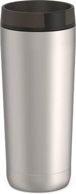 THERMOS ALTA SERIES Stainless Steel Tumbler 18 Ounce, Matte Steel/Espresso Black - Image 3