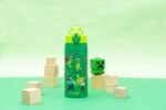 Zak Designs Minecraft Sage Kids Water Bottle For School or Travel, 19oz Stainless Steel Water Bottle With Straw, Handle, and Leak-Proof, Pop-Up Spout Cover (Steve, Alex, Mobs) - Image 9