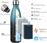 Insulated Water Bottles,25 oz Double Wall Stainless Steel Vacumm Metal Flask for Sports Travel,Indigo Black - Image 3