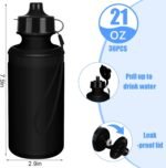 Zubebe 36 Pcs Sport Water Bottles Bulk 21 oz Squeeze Reusable Bpa-free Plastic Water Bottle with Nylon Strap Leak Proof Blank DIY Cup for Travel Hiking Cycling Sport Event Team Gift - Image 3