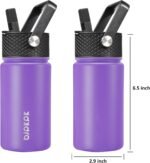 BJPKPK Water Bottle with Straw Lid, 15 oz Insulated Water Bottle, Stainless Steel Metal Water Bottles, Reusable Leak Proof BPA Free Thermo, Flask, Cups, Macaron-Modena - Image 3