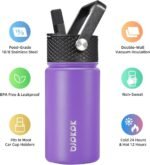 BJPKPK Water Bottle with Straw Lid, 15 oz Insulated Water Bottle, Stainless Steel Metal Water Bottles, Reusable Leak Proof BPA Free Thermo, Flask, Cups, Macaron-Modena - Image 4