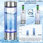 New Hydrogen Water Bottles, Portable Hydrogenated Water Bottle with SPE PEM Technology, 420ml Hydrogen Water Bottle Generator, Rechargeable Ionizer Machine for Office, Home, Travel - Image 3