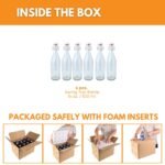 FastRack Swing Top Glass Bottles |16 oz – Pack of 6 | Clear, Flip Top Glass Bottles for Home Brewing, Carbonated Drinks, Kombucha, Fermentation, Water | Food Grade – ECO Friendly - Image 3
