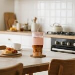 23oz/680ml Glass Tumbler with Straw and Lid - Matcha Leak-Proof Portable Travel Water Glass Cup for Smoothies, Iced Coffee,Matcha and Cold Beverages - Durable and Eco-Friendly (Pink with Sleeve) - Image 4