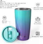 TILUCK 20 oz Tumbler with Lid, Vacuum Insulated Stainless Steel Coffee Mug, Double-Walled Travel Tumbler for Hot and Cold Drinks(BluePurple, 20oz) - Image 3