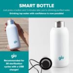 Glo - UV Water Smart Bottle | Eliminates Bad Odor and Taste | Double Insulation Stainless Steel BPA Free 400ml | Keeps Water Hot 12h and Cold 24h | Perfect for Camping Hiking Cycling and Survival - Image 5