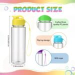 Domensi 50 Pieces Plastic Water Bottle Bulk 17 oz Sports Adults Reusable Large Water Bottles with Leak Proof Flip Top for Adults Fitness(Mixed Color) - Image 3