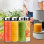 16oz Juice Bottles - 4 Pack Wide Mouth Glass Bottles with Lids- BPA Free, Stainless Steel Lids for Juicing, Smoothies, Infused Water, Beverage Storage - Leakproof, Borosilicate, Clear - Image 4