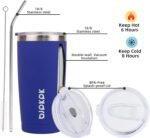 BJPKPK 20 oz Stainless Steel Insulated Tumbler Cups With Lid And Straw Coffee Tumblers,Blue - Image 3
