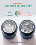 Choco Mocha Kids Water Bottle For School, Kids Insulated Water Bottle Stainless Steel for Boys, 14Oz Blue & Red Shark - Image 4