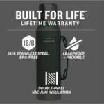 Stanley Heritage Classic Vacuum Bottle with Handle 1.1 qt | Wide Mouth w/Leakproof Cup Lid | Keep Drinks Hot or Cold | Insulated Stainless Steel Thermal Bottle | BPA-Free | Hammertone Green - Image 3