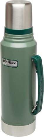 Stanley Heritage Classic Vacuum Bottle with Handle 1.1 qt | Wide Mouth w/Leakproof Cup Lid | Keep Drinks Hot or Cold | Insulated Stainless Steel Thermal Bottle | BPA-Free | Hammertone Green - Image 4