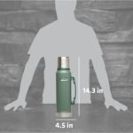 Stanley Heritage Classic Vacuum Bottle with Handle 1.1 qt | Wide Mouth w/Leakproof Cup Lid | Keep Drinks Hot or Cold | Insulated Stainless Steel Thermal Bottle | BPA-Free | Hammertone Green - Image 5