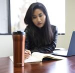 MIRA 16 oz Coffee Travel Mug - Stainless Steel Insulated Tumbler with Leak-Proof Lid - Hot & Cold Cup - Gray Satin - Image 4