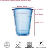 KX-WARE 18 Ounce Double Walled Colorful Tabletop Insulated Plastic Tumbler Cup Keeps Drinks Cold and Hot, set of 8 Multicolor - Image 3