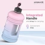 HYDRATE XL Gym Water Bottle for Men - Half Gallon Water Jug, Perfect for Hydration - Flip Cap Large Sports Bottle with Leak Proof Silicone Seal - BPA Free, Reusable Bottle - 2.2L Blue - Image 5