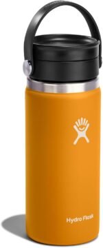 Hydro Flask Flex Sip Coffee Tumbler – Insulated Stainless Steel, Non Spill, Leak Proof Travel Coffee Cup 16 Oz Fossil Brown - Image 3