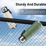 20oz Stainless Steel Insulated Water Bottle Travel Coffee Cup with Lid Leak Proof Metal Water Bottle for Hot and Cold Drink Water Flask (White) - Image 6