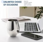 WOTOR Stemless Stainless Steel Wine Glasses Set of 4, 18oz Unbreakable Metal Wine Glass, Fancy, Unique Wine Goblets for Outdoor, Travel, Camping and Pool, Ideal Gift for Wine Lovers (Silver) - Image 6