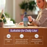 Copco Hydra 16.9oz Water Bottle, Set of 2 - Non-Slip Sleeve & BPA-Free Tritan Plastic - Dishwasher Safe, Reusable To Go Bottle - Leak-Proof, Spill-Proof, Portable Water Bottle (Light Blue & Purple) - Image 4