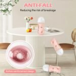 3 Pack Silicone Sleeves for Philips Avent Natural Glass Baby Bottles, Anti Breakage Baby Bottle Holder for Baby Girls, Compatible with Philips Avent Glass Natural Baby Bottle, 8 oz - Image 3