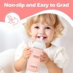 3 Pack Silicone Sleeves for Philips Avent Natural Glass Baby Bottles, Anti Breakage Baby Bottle Holder for Baby Girls, Compatible with Philips Avent Glass Natural Baby Bottle, 8 oz - Image 4