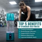 H2-Max Hydrogen Water Bottle Generator with SPE/PEM Membrane, 3rd Party US Lab Tested (6.1 PPM), Portable 7 Oz Capacity - Image 3