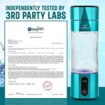 H2-Max Hydrogen Water Bottle Generator with SPE/PEM Membrane, 3rd Party US Lab Tested (6.1 PPM), Portable 7 Oz Capacity - Image 8