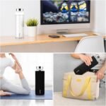 Glass Water Bottles 32 oz, 1 liter / 1000ml Wide Mouth Glass Drinking Bottles with Lids, Large Reusable Borosilicate Glass Water Bottle for School Home Office Travel Sport Yoga Gym, Black - Image 7