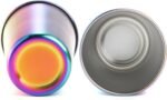 Tosnail 6 Pack 16 oz Stainless Steel Pint Cups Metal Cups Unbreakable Drinking Glasses Water Tumblers for Kids, Adults Indoor and Outdoor Use - Rainbow - Image 4
