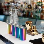 Tosnail 6 Pack 16 oz Stainless Steel Pint Cups Metal Cups Unbreakable Drinking Glasses Water Tumblers for Kids, Adults Indoor and Outdoor Use - Rainbow - Image 5