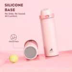 POWCAN 24 oz Insulated Water Bottle for Sports: 2-in-1 Lid with Push-Button Spout & Quick-Flip Straw, Leakproof, Car Cupholder Friendly, Stainless Steel for Gym, School, Travel (Cotton Candy) - Image 5