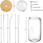 Personalized Gifts for Women – 16oz Initial Glass Cup with Lid & Straw – Custom Bridesmaid Tumbler for Wedding Party, Bachelorette Party,Christmas,Birthday,or Thank You Gift-J - Image 7